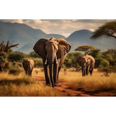 Herd of Elephants Canvas